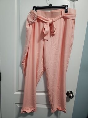 torrid Peach Tie-Waist Wide Leg Pants
